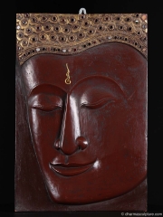 Burmese Wooden Buddha Panel 18"