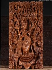 Hindu Goddess of Knowledge, Saraswati Panel 30"