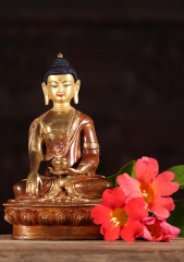 Bhumisparsha Mudra Shakyamuni Buddha Statue 8"