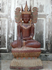 Large Burmese Seated Buddha Statue 50 1/2"