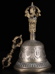 Antique Buddhist Bell & Dorje Set 6 1/4"