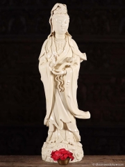 Standing Porcelain Kuan Yin Statue 26"