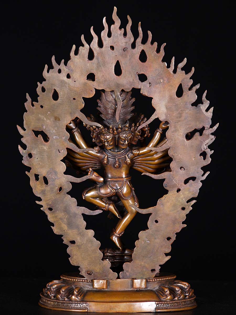 Copper Hevajra & Nairatmya Yab-Yum Statue (6n73)