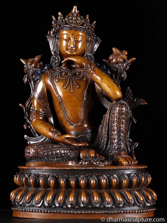 Seated Lokeshavara on Double Lotus Base 8”