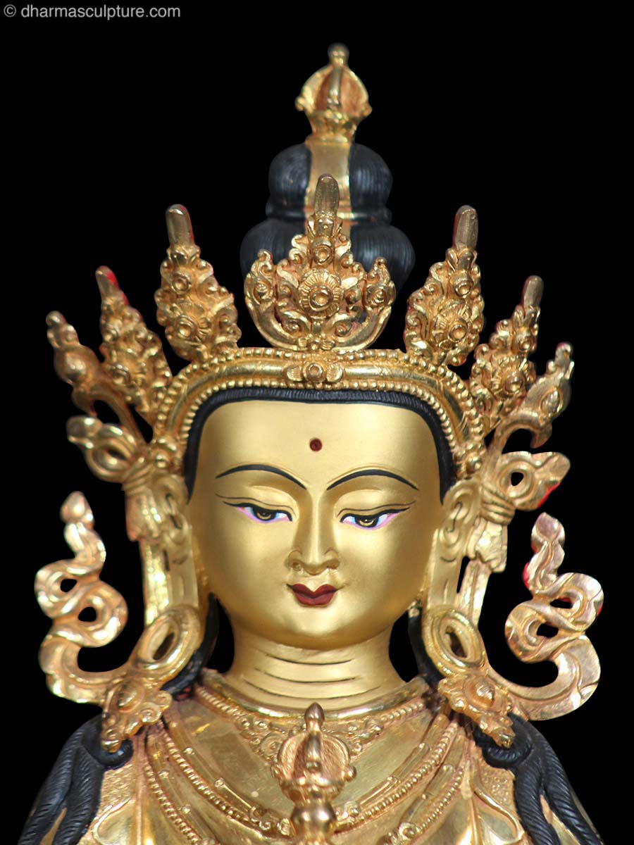 Gautama Buddha Statue | Plated in 24K Gold | Buddhist Sculpture