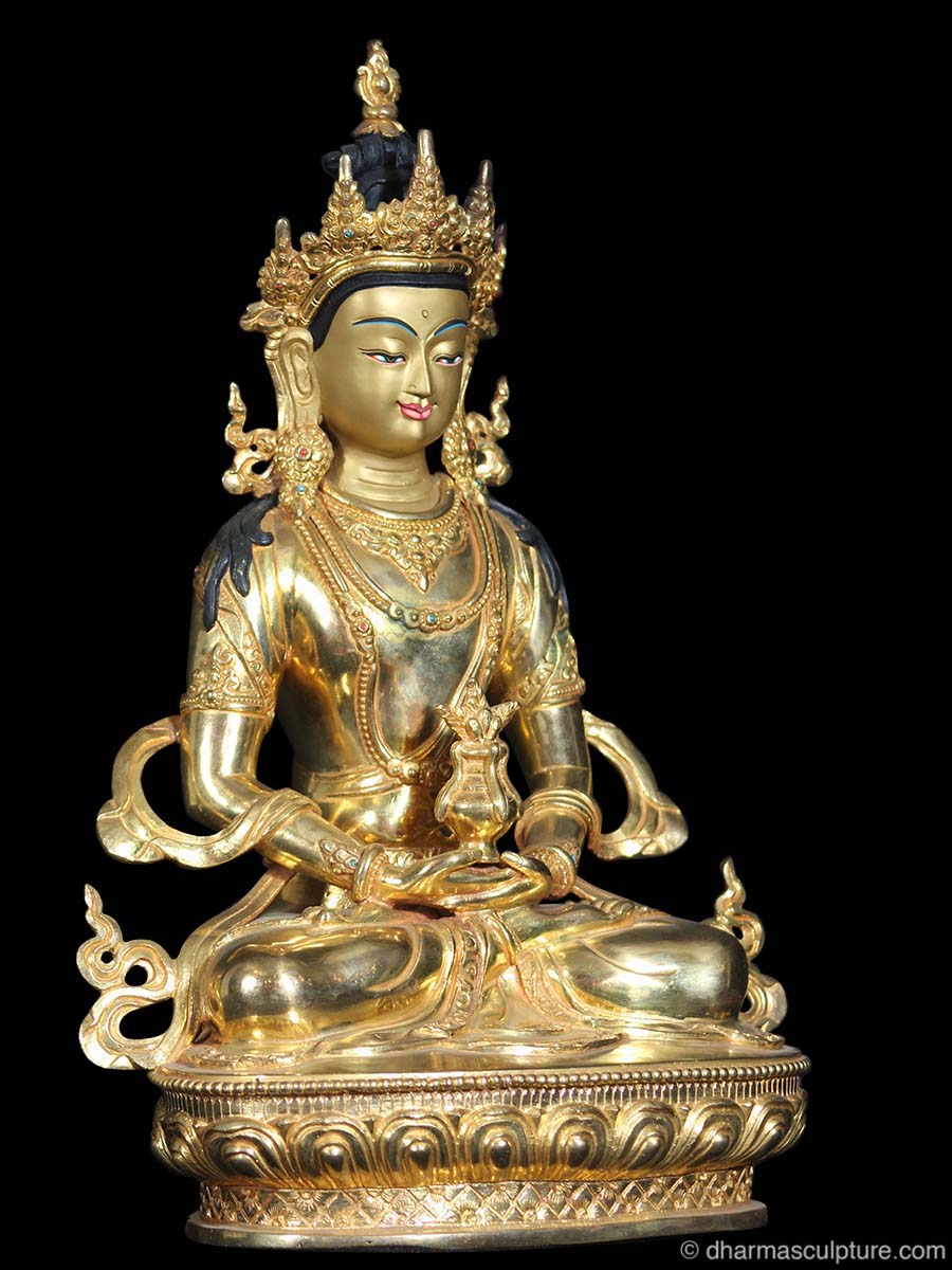 Gold Plated Aparmita Buddha Statue 13 Gold Plated Aparmita Buddha Statue 13