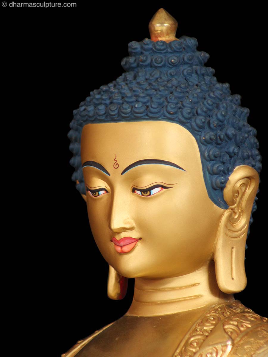 Gold Plated Shakyamuni Buddha Statue (9n20)