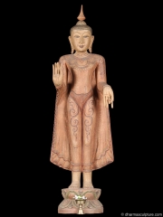 Masterpiece Hand Painted Burmese Buddha 39"